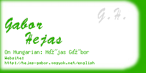 gabor hejas business card